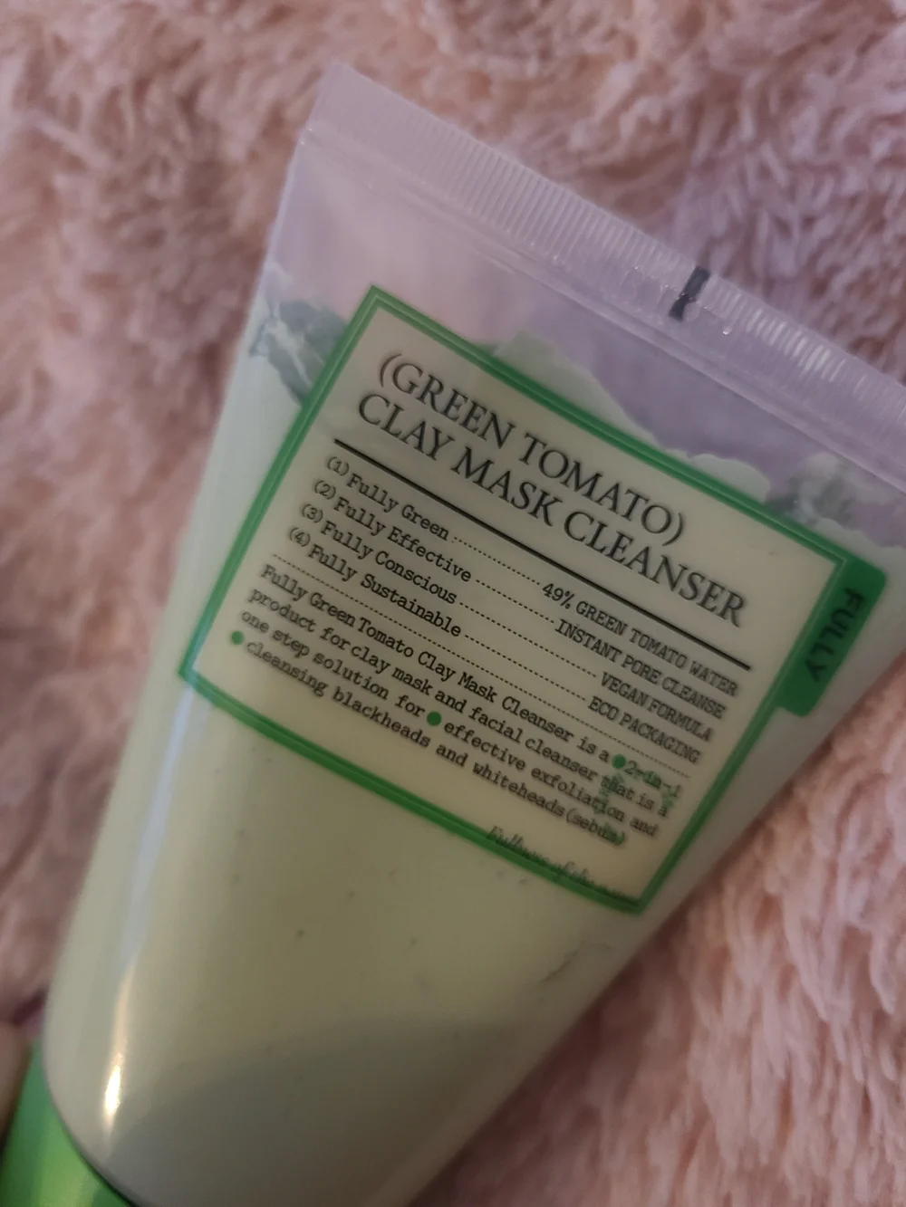 FULLY Green Tomato Pore Clay Mask Cleanser for Deep Cleansing, 4.05 fl oz  Clay
